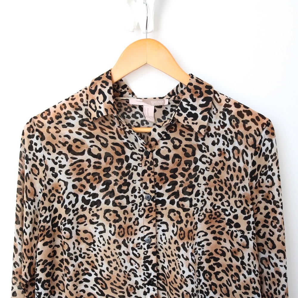 Forever 21 Cheetah Print Blouse